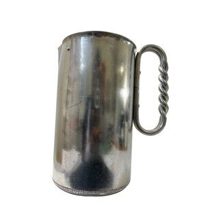 Vintage Silver-Plated Pitcher With Twisted Handle & Pour Spout
